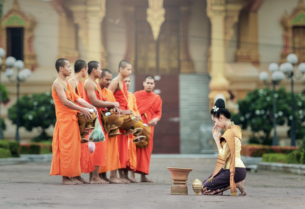 A vibrant triptych or composite image showcasing the diverse wonders of Thailand. The left panel features the ornate, golden spires of a majestic Thai temple in Bangkok, representing culture.