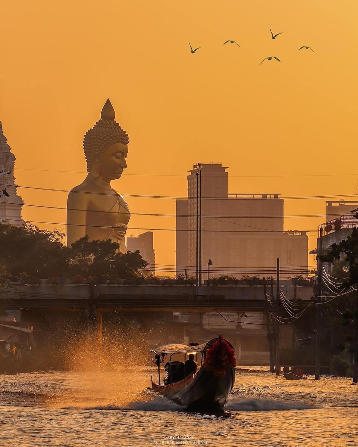 A vibrant collage or composite image showcasing diverse attractions in Thailand, including a bustling city scene, serene beaches with longtail boats, and ornate temple architecture.