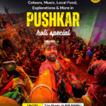 Holi group trips and best Holi destination in India with travelers celebrating colors in Mathura and Pushkar