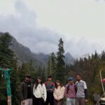 Kasol riverside view with Parvati river and mountains in Himachal Pradesh